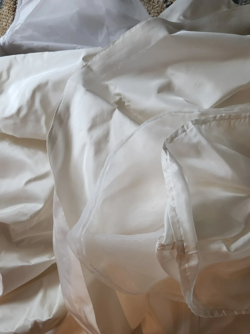 J. Crew Ivory Satin V-Neck Wedding Dress